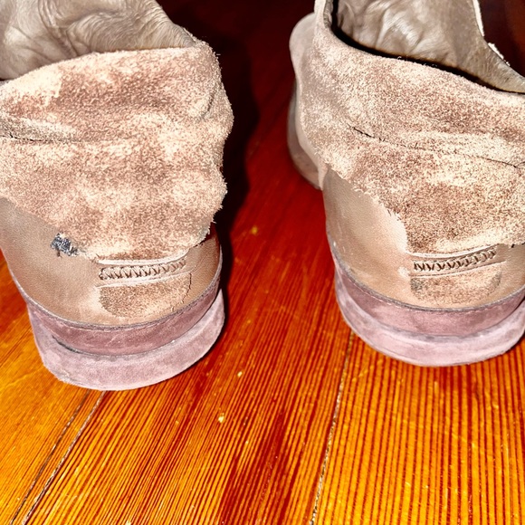 Patagonia Addie Ruffle Bootie Shoe Slouch Leather Peat Brown Outdoor Slip On - Picture 4 of 5
